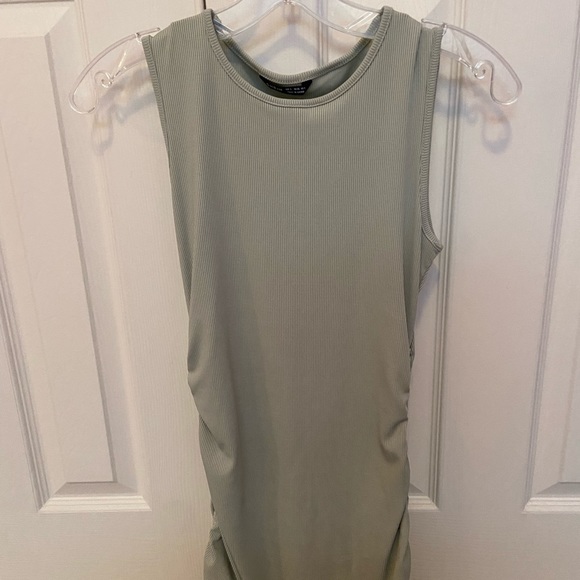 SHEIN Drawstring Ruched Side Rib-knit Dress - Picture 5 of 8